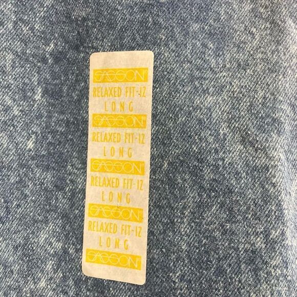 SASSON Modern Basics Women’s Distressed Relaxed Fit Jeans Size 12 Blue Mom style - Picture 5 of 7